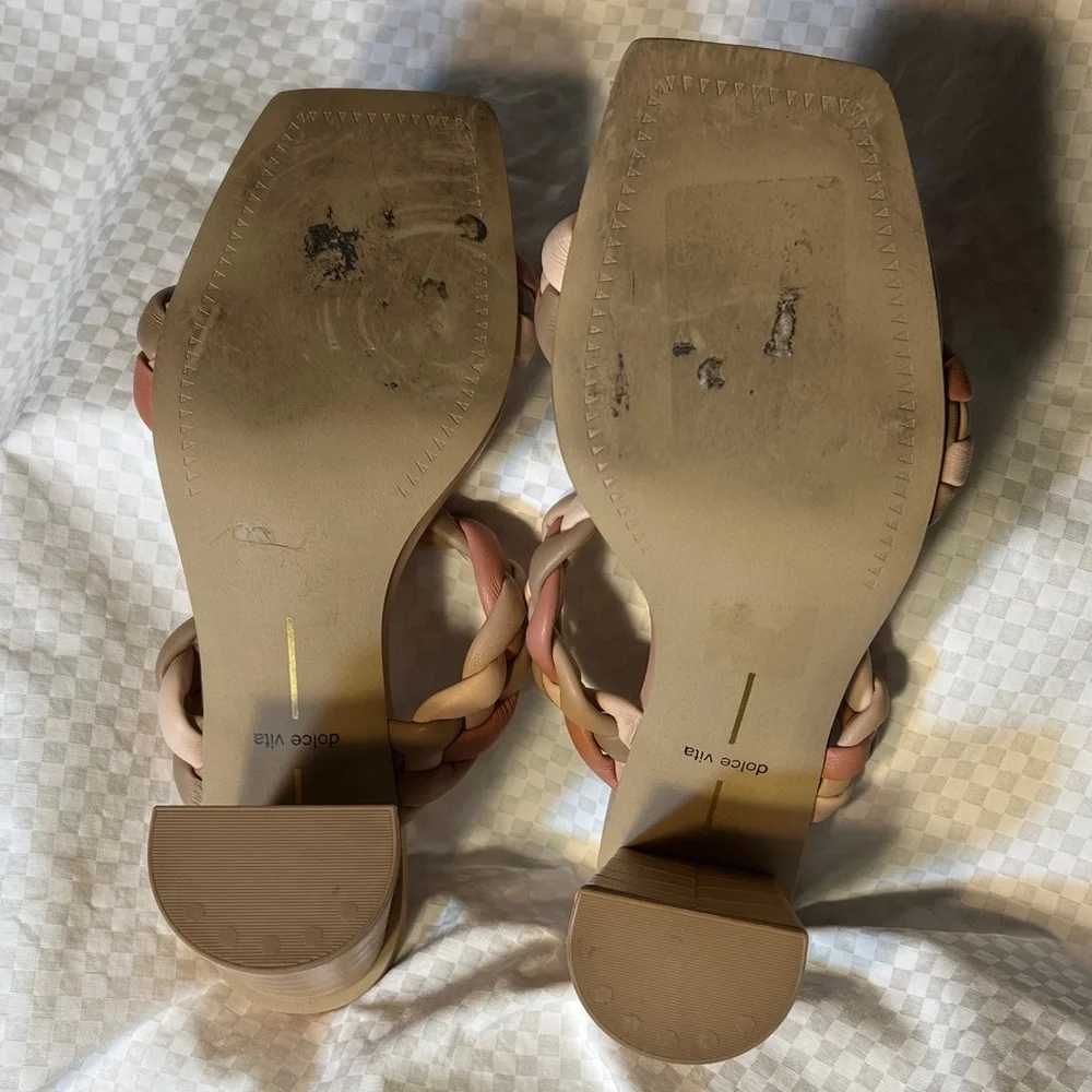 Dolce Vita Women's Braided Sandals - Pink and Tan - Picture 4 of 6